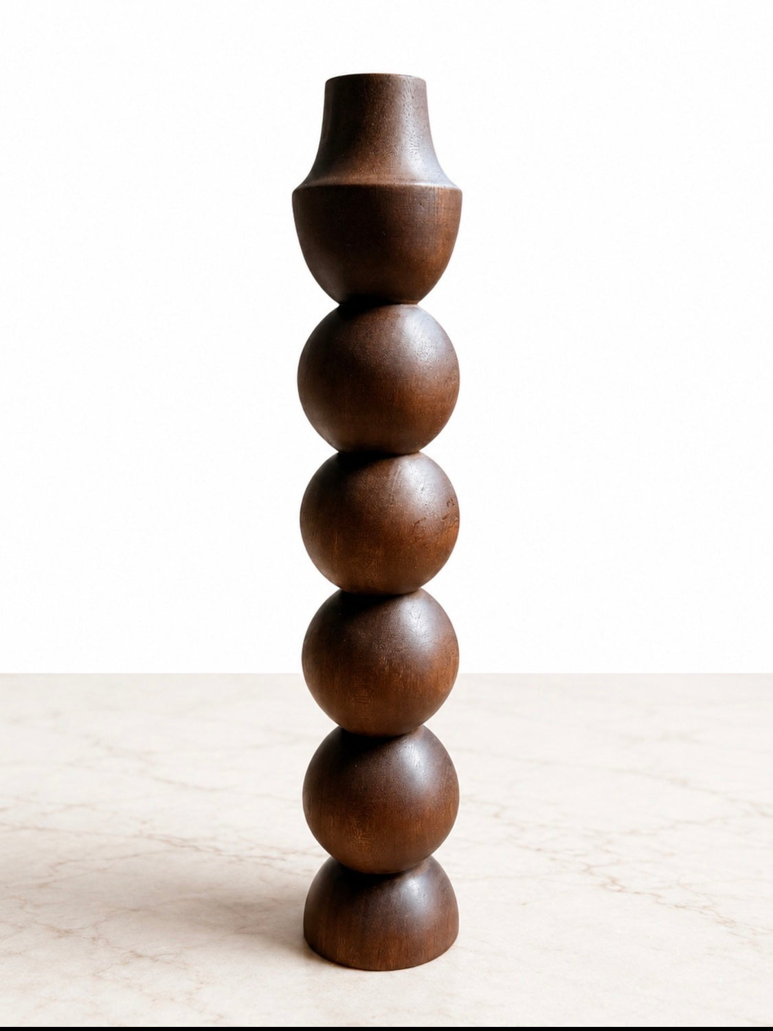 Mahogany Totem Vase